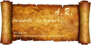 Andaházy Rupert névjegykártya